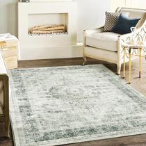 Tapete Area CHAMPLANT Floral Green Vintage 120x180cm Lavável