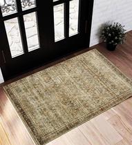 Tapete Area CHAMPLANT Lavável Vintage Distressed Taupe 60x90cm
