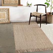 Tapete Area Collive lavável 90 cm x 150 cm de algodão trançado bronzeado/creme Tapete Area Collive lavável 90 cm x 150 cm de algodão trançado bronzeado/creme