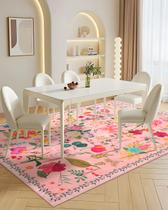 Tapete Area CRYPTOLITE Boho lavável 160x230cm rosa floral
