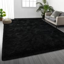 Tapete Area Deerhoo Large Shag 240x300 cm Ultra Macio e Fofo Preto Tapete Area Deerhoo Large Shag 240x300 cm Ultra Macio e Fofo Preto