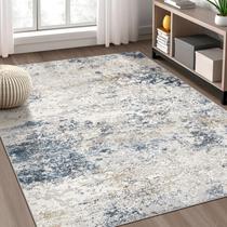 Tapete Area DMOYEST Bege Azul 160x230cm Poliéster