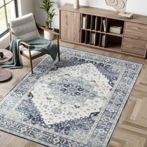 Tapete Area Dripex Vintage lavável 90x150cm para interior antiderrapante