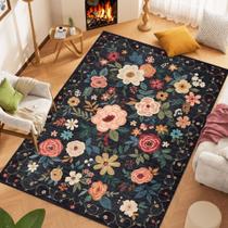 Tapete Area DUKINO Floral 160 x 200 cm, leve, antiderrapante