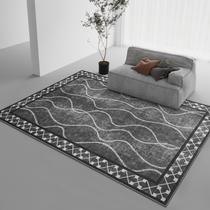 Tapete Area DWeike Modern Bordered Lavável 150x210 cm Cinza Escuro