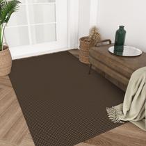 Tapete Area EARTHALL Boho lavável 90x150cm de algodão marrom