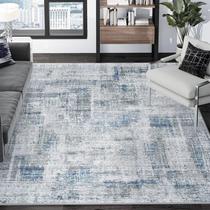 Tapete Area Eleisa Modern Abstract Azul e Cinza 160x230cm