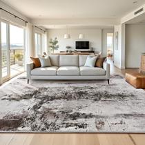 Tapete Area Flagover lavável abstrato 6x9 marrom moderno