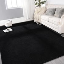 Tapete Area Gifeas Large Ultra Soft Moderno 150x240cm Preto Tapete Area Gifeas Large Ultra Soft Moderno 150x240cm Preto