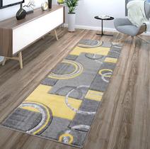 Tapete Area GLORY RUGS 61x213 cm Amarelo Soft Fluffy
