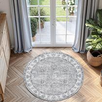 Tapete Area Jinchan Round 120 cm Vintage Hallway Circle Grey