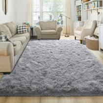 Tapete Area junovo Ultra Soft 180x270cm Fluffy Carpet Grey Tapete Area junovo Ultra Soft 180x270cm Fluffy Carpet Grey