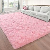 Tapete Area junovo Ultra Soft 90x150cm Fluffy Carpet Pink Tapete Area junovo Ultra Soft 90x150cm Fluffy Carpet Pink