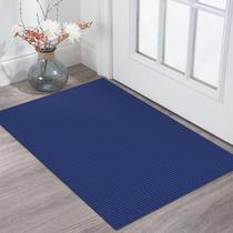 Tapete Area KOZYFLY Boho 60x90cm de algodão marinho escuro para entrada