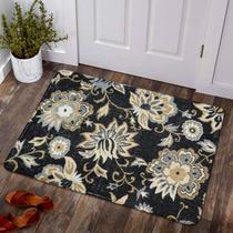 Tapete Area Lahome Floral Lavável, Entrada pequena antiderrapante de 2 x 3 pés Tapete Area Lahome Floral Lavável, Entrada pequena antiderrapante de 2 x 3 pés