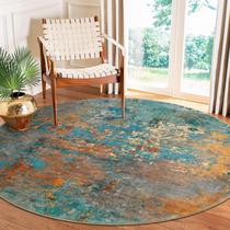 Tapete Area Lahome Modern Abstract 180 cm redondo para sala de estar