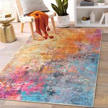 Tapete Area Lahome Modern Abstract 90x150cm, lavável, antiderrapante