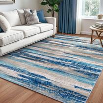 Tapete Area Lansny Modern Abstract 150x210 cm de lã sintética azul