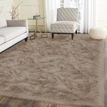 Tapete Area Latepis branco com pontas cinza Tapete felpudo 180x240cm Tapete Area Latepis branco com pontas cinza Tapete felpudo 180x240cm