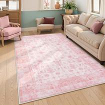 Tapete Area LIVEBOX Pink Vintage 160x230cm Lavável à máquina