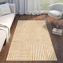 Tapete Area LUXRUG Lavável 90x150cm Antiderrapante Laranja Abstrato