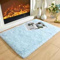 Tapete Area Merelax Modern Soft Fluffy Shaggy 60x90cm azul bebê