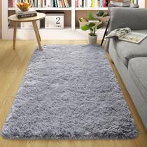 Tapete Area Merelax Soft Fluffy para sala de estar, quarto, cinza Tapete Area Merelax Soft Fluffy para sala de estar, quarto, cinza