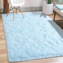 Tapete Area Merelax Soft Modern Shaggy para quarto e sala de estar