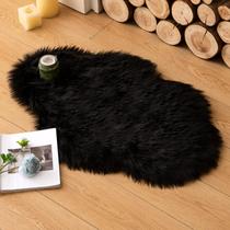 Tapete Area MIULEE Fluffy Cloud Shape Faux Shape 60x90cm preto