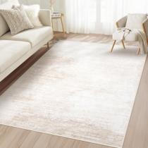 Tapete Area MXSANYOO 91x152cm bege lavável antiderrapante