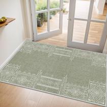 Tapete Area NICETOWN Sage Green 60x90cm lavável para entrada Tapete Area NICETOWN Sage Green 60x90cm lavável para entrada