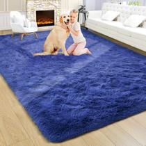 Tapete Area Noahas Large Fluffy Navy Blue 150x240 cm para quarto Tapete Area Noahas Large Fluffy Navy Blue 150x240 cm para quarto