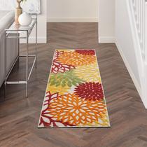 Tapete Area Nourison Home Aloha Red multicolorido 8' Runner