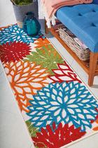 Tapete Area Nourison Home Aloha Verde interno/externo 60x180cm
