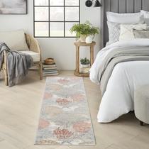 Tapete Area Nourison Pompeii multicolorido Easy Clean 60x180cm