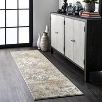 Tapete Area NuLoom Chastin Modern Abstract 2x8 Runner bege/cinza