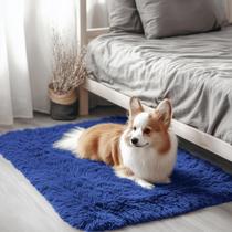 Tapete Area OLANLY, lavável à máquina, 2 x 3 pés, azul marinho Tapete Area OLANLY, lavável à máquina, 2 x 3 pés, azul marinho