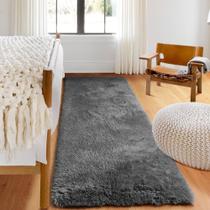 Tapete Area ONASAR 2x6 Grey Runner para quarto e sala de estar