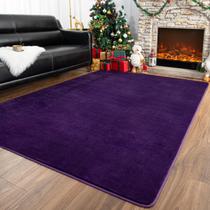 Tapete Area Przemy Lavável Memory Foam 160x200cm roxo escuro