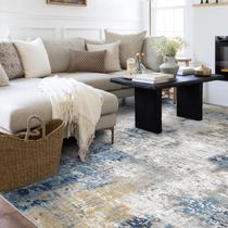 Tapete Area QD-Udreamy 5x7 lavável à máquina para sala de estar