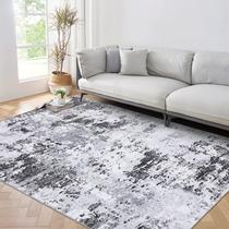 Tapete Area ROYHOME Modern Abstract Faux Wool 5x7 pés cinza Tapete Area ROYHOME Modern Abstract Faux Wool 5x7 pés cinza