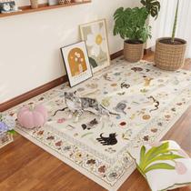 Tapete Area Rugcomf lavável 120 x 180 cm, antiderrapante, pêlo baixo, bege