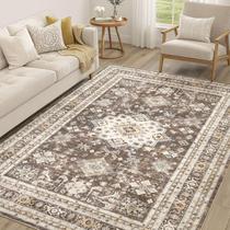 Tapete Area Sala de estar Vintage Cotiled 180x270cm marrom escuro Tapete Area Sala de estar Vintage Cotiled 180x270cm marrom escuro