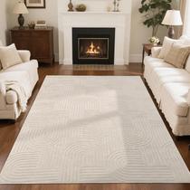 Tapete Area SHACOS Soft Cozy Fluffy Arch Pattern 180x270 cm bege Tapete Area SHACOS Soft Cozy Fluffy Arch Pattern 180x270 cm bege