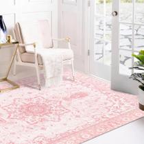 Tapete Area Sofrug Vintage Pink Honeycomb 90x150cm antiderrapante Tapete Area Sofrug Vintage Pink Honeycomb 90x150cm antiderrapante