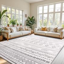 Tapete Area Terrug Boho Grey 150x210cm Lavável Antiderrapante Tapete Area Terrug Boho Grey 150x210cm Lavável Antiderrapante