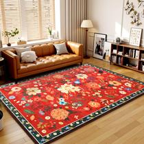 Tapete Area Terrug Floral Lavável 120x180cm Vermelho Christmas Boho Tapete Area Terrug Floral Lavável 120x180cm Vermelho Christmas Boho