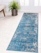 Tapete Area Unique Loom Sofia Collection Casino Azul/Marfim