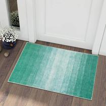 Tapete Area Wonnitar Modern Ombre Lavável Verde-azulado 60x90cm