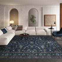 Tapete Area Wonnitar Vintage Floral 240x300cm Lavável Azul